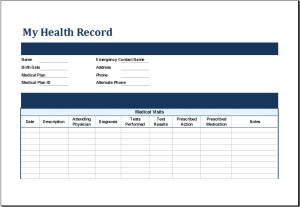 Food and Nutrition Record Sheets | Excel Templates