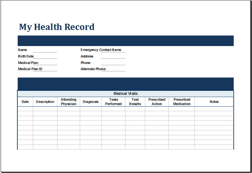 Patient File Template from www.xltemplates.org