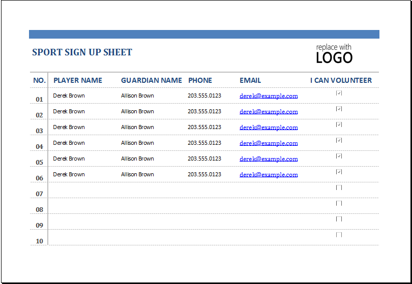 Golf Tournament Sign Up Sheet Template from www.xltemplates.org