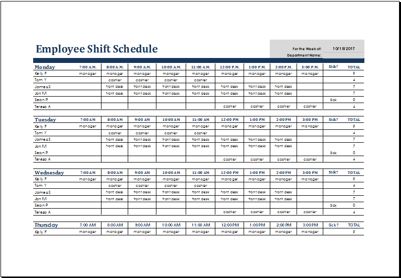 Employee Scheduling Calendar Template from www.xltemplates.org