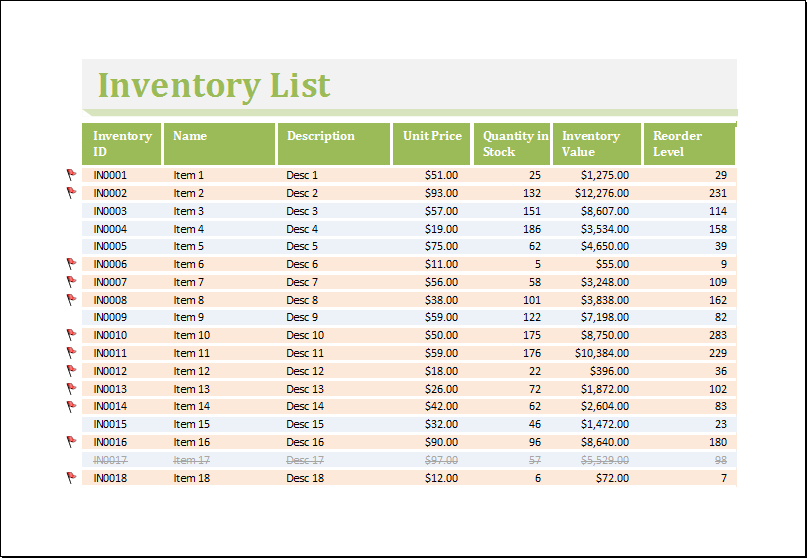 It Inventory Excel Template from www.xltemplates.org