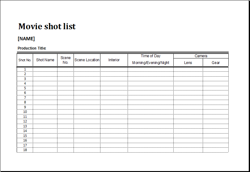 Excel Movie List Template from www.xltemplates.org