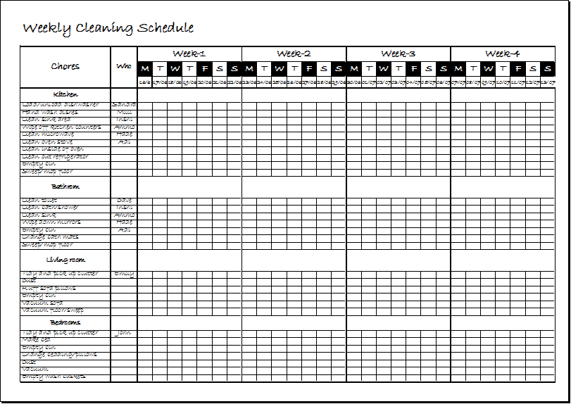 Weekly Spreadsheet Template from www.xltemplates.org