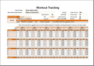 Workout Schedule and tracker template