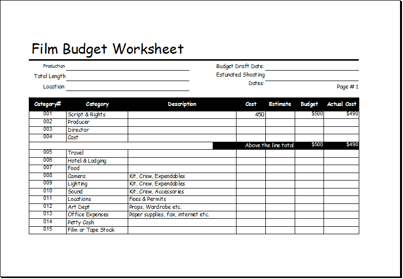 Budgeting List Template from www.xltemplates.org