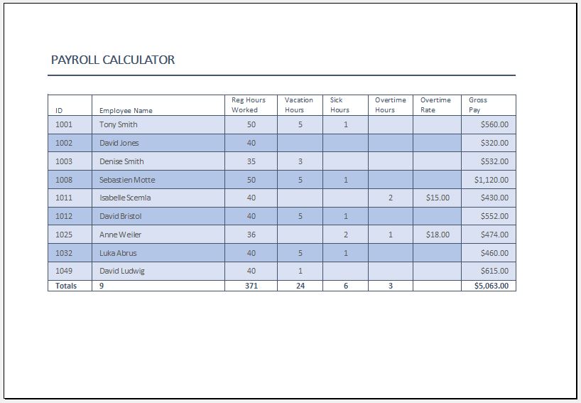 Net Salary Calculator Templates For Ms Excel Excel Templates