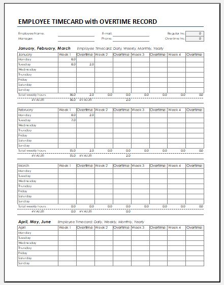 Record Sheet Template from www.xltemplates.org