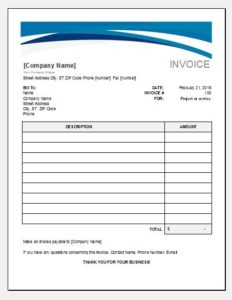 Simple invoice template