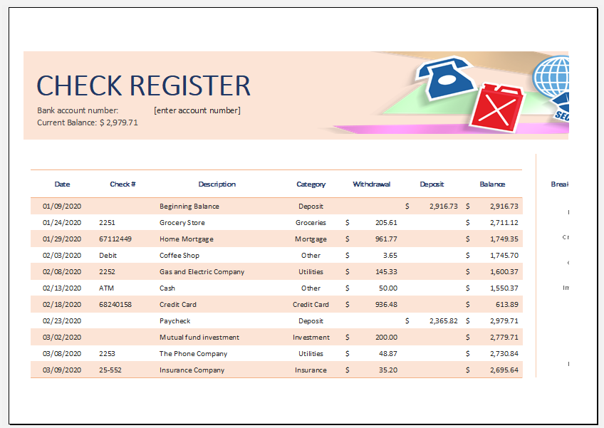 Check Template Excel from www.xltemplates.org