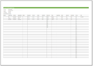 Tool Rental Log Equipment Request Log Templates for Excel | Download File